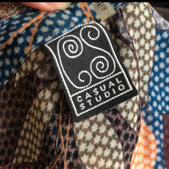 Casual Studio India multicolored tunic blouse S - Picture 8 of 9